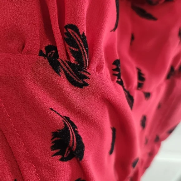 Royal Bones red chiffon high low whimsigoth dress fairy babydoll large - Picture 6 of 14